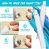 24 Pcs 20ml Blanks Paint Tubes Aluminum With Sticker For Acrylic Watercolor And Gouache Supplies Storage With Sticker Empty A view 3