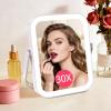 FUNTOUCH 30X/1X Travel Magnifying Mirror with Light,White view 1