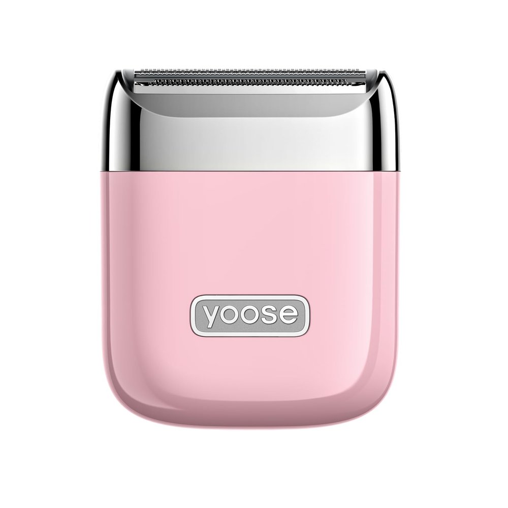 yoose Electric Razors for Women, IPX7 Alloy Body Bikini Trimmer for Women (USB-C, Trimmer Comb, Multi Shaving Modes), Portable Size, Sakura Pink