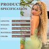 Blonde Human Braiding Hair 24 24 24 inch 150g Honey Blonde Deep Wave Bulk Human Hair for Braiding No Weft 3 Braids Per Pack 27 Mixed With 613 Color view 2