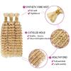 Blonde Human Braiding Hair 24 24 24 inch 150g Honey Blonde Deep Wave Bulk Human Hair for Braiding No Weft 3 Braids Per Pack 27 Mixed With 613 Color view 3