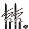 2Pcs Black Gel Eyeliner Pencil, Sharpenable Eye Liner Waterproof Smudge proof Long Wear, Matte Gel Cream Smooth Texture, Intense Color Waterline Eyeliner Pen Makeup with Sharpener, Delineador De Ojos view 1