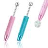 2 Pcs Piercing Ball Grabber Tool Set, 4-Prong Claw Piercing Removal Tool 4-Claw Pick Up Mini Piercings Changing Tools, Gem Tweezers Piercings Removal Holder Tools for Jewelry Craft Small Parts Pickup view 1