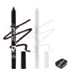 Black White Waterline Eyeliner Gel Pencil, Long Stay Eyeliner Waterline Waterproof Smudge-Proof, Safe for Sensitive Eyes, Eye Liner Brightener Pen with Sharpener, Soft Cream Rich Color Eye Makeup Pen view 1