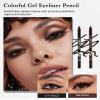 Black Brown Waterline Eyeliner Gel Pencil, Long Stay Eyeliner Waterline Waterproof Smudge-Proof, Safe for Sensitive Eyes, Eye Liner Brightener Pen with Sharpener, Soft Cream Rich Color Eye Makeup Pen view 2