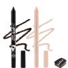 Black Nude Waterline Eyeliner Gel Pencil, Long Stay Eyeliner Waterline Waterproof Smudge-Proof, Safe for Sensitive Eyes, Eye Liner Brightener Pen with Sharpener, Soft Cream Rich Color Eye Makeup Pen view 1