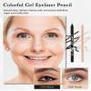 Black Nude Waterline Eyeliner Gel Pencil, Long Stay Eyeliner Waterline Waterproof Smudge-Proof, Safe for Sensitive Eyes, Eye Liner Brightener Pen with Sharpener, Soft Cream Rich Color Eye Makeup Pen view 2