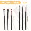 6 Pack Eye Liner Brushes Makeup Fine Point Eyeliner Brush Fine Angled Eyeliners Brush Portable Eye Gel Foundation Brushes Water Activated Graphic Cosmetic Liner Wands for Women view 3