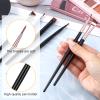 6 Pack Eye Liner Brushes Makeup Fine Point Eyeliner Brush Fine Angled Eyeliners Brush Portable Eye Gel Foundation Brushes Water Activated Graphic Cosmetic Liner Wands for Women view 4