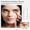 2Pcs White Eyeliner for Waterline, Cream Gel Eyeliner Waterline Waterproof Smudge-Proof Eye Liner Pen, Safe for Sensitive Eyes, Matte Rich Colored Eye Brightener Pen Multi-Use Makeup with Sharpener view 2