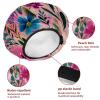 2 Pack Shower Caps for Women, Waterproof Shower Cap Reusable Bath Caps with Hair Scrunchies for Long Thick Hair, Cats Flowers view 4