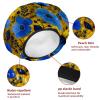 2 Pack Shower Caps for Women, Waterproof Shower Cap Reusable Bath Caps with Hair Scrunchies for Long Thick Hair, Blue Cats view 4