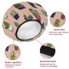 2 Pack Shower Caps for Women, Waterproof Shower Cap Reusable Bath Caps with Hair Scrunchies for Long Thick Hair, Crowns view 4
