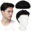 Zakya Mens Hair System French Lace Front With Skin around Base, 8 x 10 Inch Toupee #1B view 1