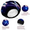 2 Pack Shower Caps for Women, Waterproof Shower Cap Reusable Bath Caps with Hair Scrunchies for Long Thick Hair, Black Cat Sunflower view 4