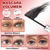 Iron Wand Mascara, 2025 Upgraded Waterproof Metal Wand Mascara Tubing,Long-Lasting 3D Curling Eyelash Iron Mascaras for Women with Thinning Lashes,Smudge Proof & No Flaking(Black-2PCS) view 3