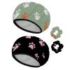 2 Pack Shower Caps for Women, Waterproof Shower Cap Reusable Bath Caps with Hair Scrunchies for Long Thick Hair, Dog Cat Paw view 1