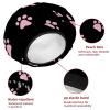 2 Pack Shower Caps for Women, Waterproof Shower Cap Reusable Bath Caps with Hair Scrunchies for Long Thick Hair, Dog Cat Paw view 4
