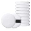 10 Pcs Round Velour Face Makeup Compact Powder Puff Velour Makeup Puffs with Strap Cotton Round Face Body Powder Puffs Washable Cosmetic for Loose and Pressed Powders view 1