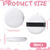 10 Pcs Round Velour Face Makeup Compact Powder Puff Velour Makeup Puffs with Strap Cotton Round Face Body Powder Puffs Washable Cosmetic for Loose and Pressed Powders view 4