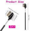 2 Pcs Eyebrow Brush Comb Metal Eyelash Comb Eyebrow Brush Metal Lash Combs Eyebrows Combs Brushes Eye Brow Brushes Combb Eye Lash And Brow Combb view 2