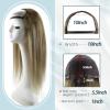 RUNATURE U Part Wig Human Hair, Glueless Clip in Human Hair Wigs For Women, Half Wig with Middle Cap, Remy Natural Hair, No Leave Out, 14 Inch 100g #3/8/22 Walnut Brown to Blonde Balayage view 4