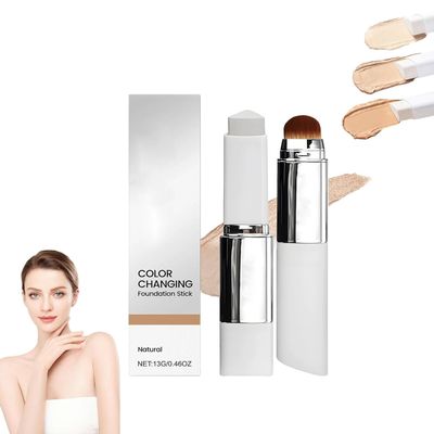 Blanc Cover Cream Stick - Korean Color-Changing Foundation Stick with Detachable Brush, Buildable Coverage, Hydrating Makeup for Flawless & Smooth Skin, Tattoo Cover Up Makeup (Notural)