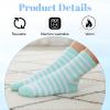 3 Pairs of Aloe Infused Socks for Women, Aloe Socks Moisturizing Spa Sock for Dry Cracked Feet, Soft Coral Fleece Sock for Keeping Feet Warm view 3