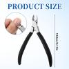 Ingrown Toenail Clippers, Slanted Straight Blade Nail Clipper for Ingrown Nails Fingernail or Cuticle Stainless Steel Nail Cutter Silicone Soft Handle Angled Nails Nippers for Men Women Seniors view 2