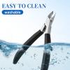 Ingrown Toenail Clippers, Slanted Straight Blade Nail Clipper for Ingrown Nails Fingernail or Cuticle Stainless Steel Nail Cutter Silicone Soft Handle Angled Nails Nippers for Men Women Seniors view 4