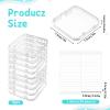 9Pcs Press on Nails Packaging Boxes, Press on Nail Storage Box, Clear Acrylic Nails Boxes with 30Pcs Adhesive Double Sided Tape for Nail Tips Container Display view 2