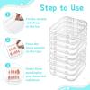 9Pcs Press on Nails Packaging Boxes, Press on Nail Storage Box, Clear Acrylic Nails Boxes with 30Pcs Adhesive Double Sided Tape for Nail Tips Container Display view 3