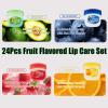 Admd Fruity Lip Balm Set,24Packs Fruit Flavored Lip Care Set,Mini Colorless Lipsticks,Moisturizing Masks, Long-lasting Nourishing Smooth Soft, Hydrated Lips Overnight (24Pcs) view 2