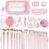 73PCS Makeup Brushes, Makeup Brush Set Professional Makeup Kit Multi-functional Makeup Tool Set with Case Facial Makeup Accessories,Brush Set Eye & Makeup Sponge(Pink) view 2