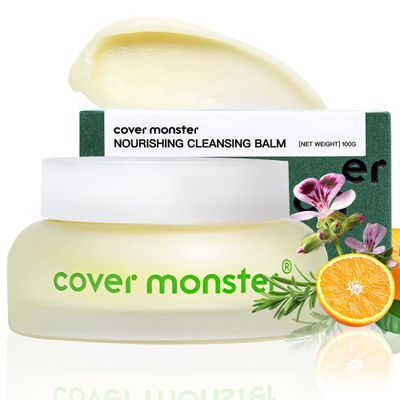 Cover Monster Cleansing Balm, Makeup Remover Balm, Melts Waterproof Makeup & Sunscreen, Deep Pore Cleanse & Hydration, Gentle & Non-Irritating, Made for All Skin Types, Safe for Sensitive Skin