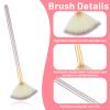 5 PCS Facial Brush, Fan Makeup Brushes Face Mask Brush Blush Face Mask Acid Applicator Multi Use Cosmetic Tools for Peel Mud Cream (Champagne) view 3