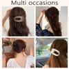 4 PCS Flat Hair Clips, Strong Hold Hair Clips for Thick Thin Hair, Stylish Classic Hair Barrettes, Large Flat Claw Clips for Women Girls (Mixing) view 4