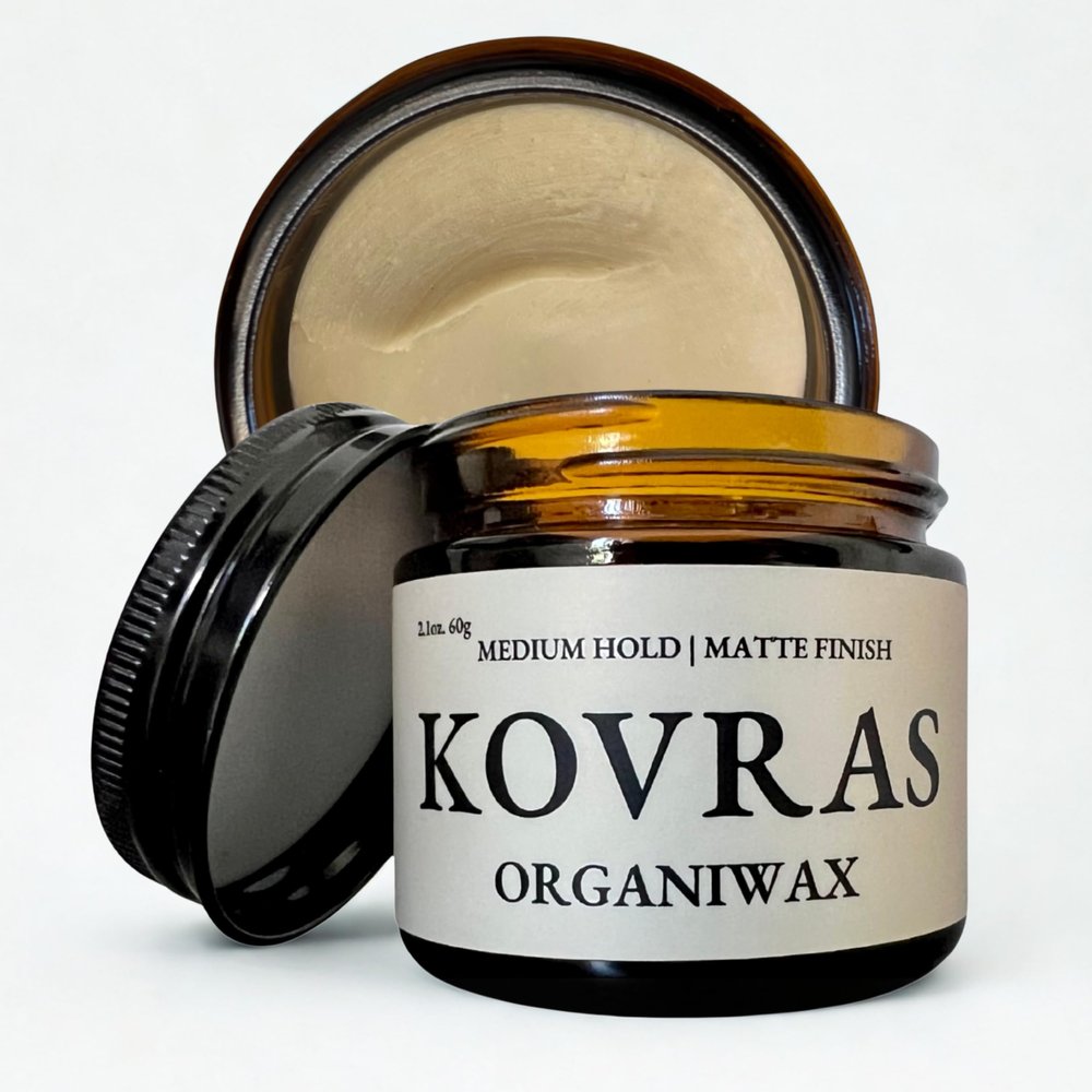 Kovras Organiwax Medium Hold, Matte Finish, 100% All-Natural 6-Ingredient Hair & Scalp Healthy Styling Clay for Men and Women.