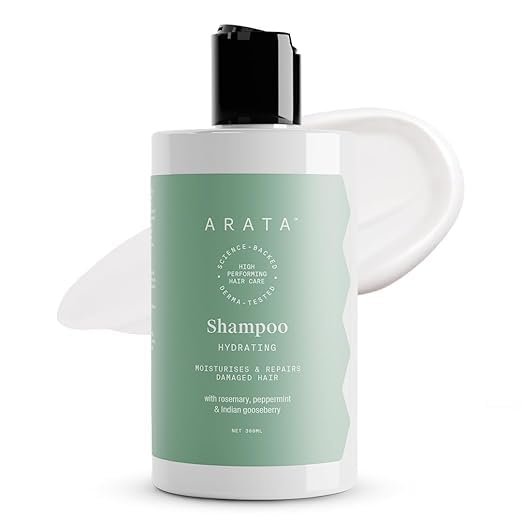 ARA.I.A Hydrating Shampoo with Rosemary, Peppermint and Indian Gooseberry, Moisturizes and Repairs Damaged Hair