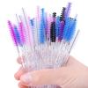 50 Pcs Disposable Mascara Wands, Salon Professional Lash Extension Spoolie Brushes, Travel Size Pink Lash Applicators with Case (blue) view 4