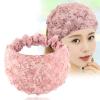 Wide Edge Beads, Purple Elastic Hair, Pressed Hair, White Hair Touch, Scarf view 2