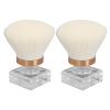 2Pcs Nail Dust Brush, Nail Dust Powder Remover Brush, Artificial with Soft Touch, Dual Purpose for Nail Dust and Makeup Application, Includes 2 Storage view 3