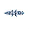 Faship Navy Blue Rhinestone Crystal Small Floral Hair Barrette Clip view 1