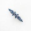 Faship Navy Blue Rhinestone Crystal Small Floral Hair Barrette Clip view 4