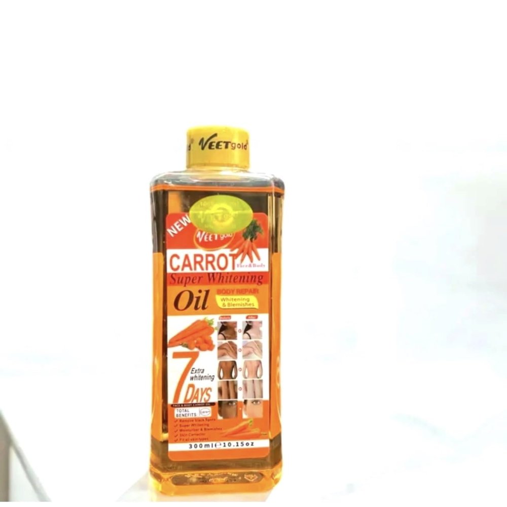 Carrot Super Whitening Oil, Body Repair Treatment, 300ml, 7 Days Results