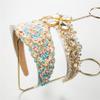 SWDIIWB Vintage Personalized Diamond Encrusted Flower Hair Bands Heavy Duty Accessories view 2