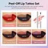 5Pcs Quick Drying Peel off Lip Liner Stain Set for Conturing Filling Lips, Maroon Plum Coral Dark Brown Chestnut Matte Lip Stain Peel off Lipstick, Lips Tattoo Makeup Not Faded no Transfer Lipgloss view 2