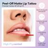 5Pcs Quick Drying Peel off Lip Liner Stain Set for Conturing Filling Lips, Maroon Plum Coral Dark Brown Chestnut Matte Lip Stain Peel off Lipstick, Lips Tattoo Makeup Not Faded no Transfer Lipgloss view 3