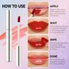 5Pcs Quick Drying Peel off Lip Liner Stain Set for Conturing Filling Lips, Maroon Plum Coral Dark Brown Chestnut Matte Lip Stain Peel off Lipstick, Lips Tattoo Makeup Not Faded no Transfer Lipgloss view 4