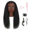 LECIPO 100% Real Human Hair Mannequin Head with Stand Manikin Cosmetology Doll Training Head for Hairdresser Practice Braiding Styling Curling Cutting Display view 1